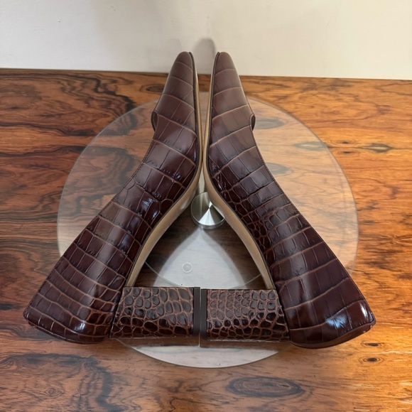 INEZ Frida Mocha Croco Heels in size 9.5 Medium - Picture 14 of 16